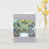 CARTE DÎNER FINEMENT TURC, PLAISANTERIE DE L'OISEAU DE T (Fleur jaune)