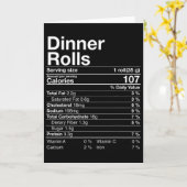 Carte Dîner Rolls Nutrition Faits Thanksgiving Gifts Tu (Fleur jaune)