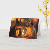 Carte Dîner romantique (Fleur jaune)