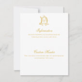 Carte d'information AD Monogramme ou DA Monogramme (Devant)