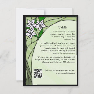 Carte d'information avec vitrail