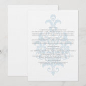 Carte d'information Blue Subtle Damask (Devant / Derrière)