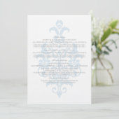 Carte d'information Blue Subtle Damask (Debout devant)