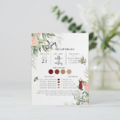 Carte d'information Bridesmaid du script Floral (Debout devant)