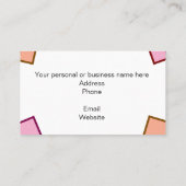 Carte d'information carte de visite ou personnelle (Dos)