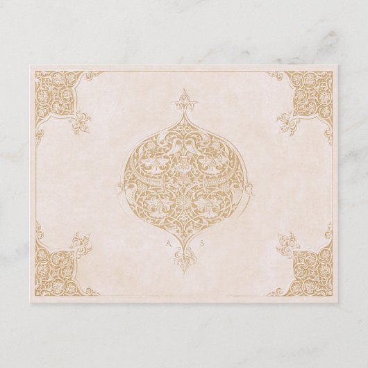 Carte d'information classique sur les Mariages flo (Dos)