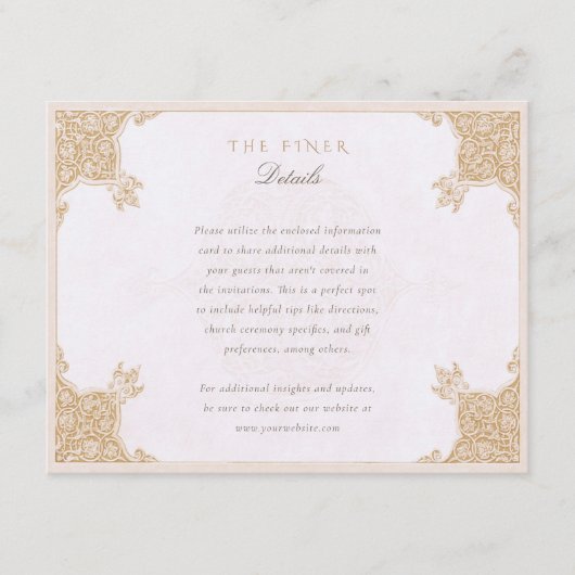 Carte d'information classique sur les Mariages flo (Devant)