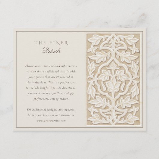 Carte d'information classique sur les Mariages flo (Devant)