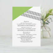 Carte d'information de bande géométrique verte (Debout devant)