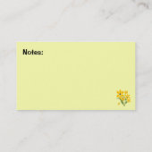 Carte d'information de contact de maman de fleurs (Dos)