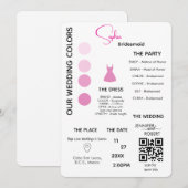 Carte d'information de demoiselle d'honneur | Code (Devant / Derrière)