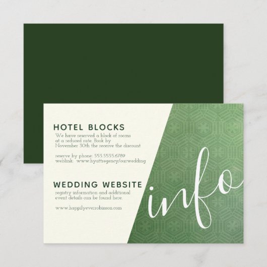 Carte d'information de Emerald City (Devant / Derrière)