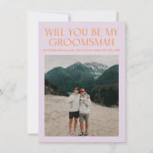 Carte d'information de garçon d'honneur avec palet (Devant)