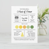Carte d'information de la Dolce Vita Bridesmaid (Debout devant)