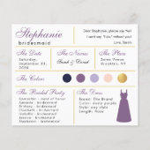 Carte d'information de la domestique - Dusty Purpl (Devant)