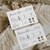 Carte d'information de la femme de ménage, fête de