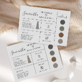 Carte d'information de la femme de ménage, soirée 