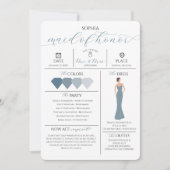 Carte d'information de la fête nuptiale Serez-vous (Devant)