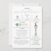 Carte d'information de la fête nuptiale Serez-vous (Devant)