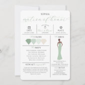 Carte d'information de la fête nuptiale Serez-vous (Devant)