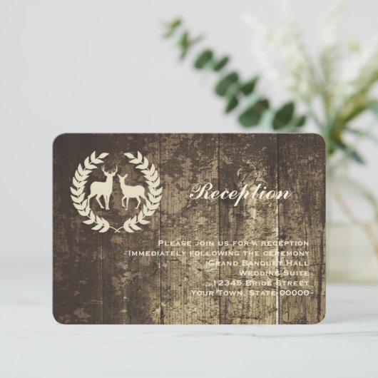 Carte d'information de la réception rustique de ce (Debout devant)