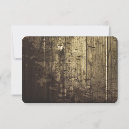 Carte d'information de la réception rustique de ce (Dos)