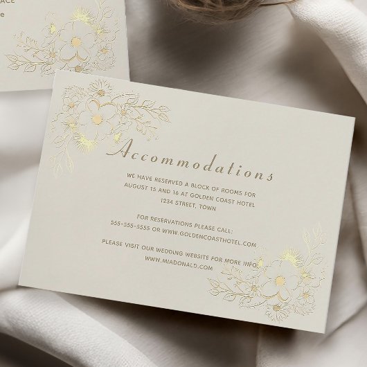 Carte d'information de l'hôtel Ivory Gold Mariage