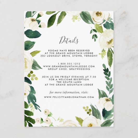 Carte d'information de l'invité Alabaster (Devant)