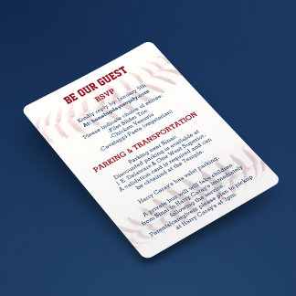 Carte d'information de l'invité Baseball Bar Mitzv