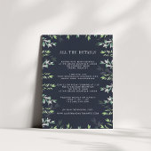 Carte d'information de l'invité de l'hiver