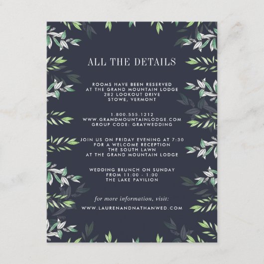 Carte d'information de l'invité de l'hiver (Devant)