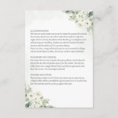 Carte d'information de l'invité Géométrique White  (Dos)