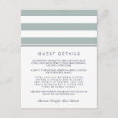 Carte d'information de l'invité Metro Stripe | Jad (Devant)