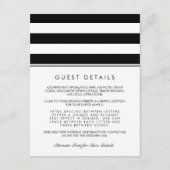 Carte d'information de l'invité Metro Stripe | Noi (Devant)