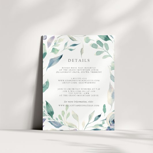 Carte d'information de l'invité Mountain Meadow