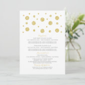 Carte d'information de mariage à confettis paillet (Debout devant)