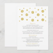 Carte d'information de mariage à confettis paillet (Devant / Derrière)