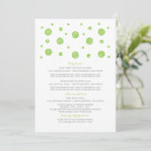 Carte d'information de mariage à confettis paillet (Debout devant)
