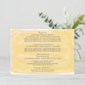Carte d'information de mariage à l'aquarelle jaune (Debout devant)