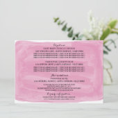 Carte d'information de mariage à l'aquarelle rose (Debout devant)