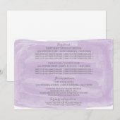 Carte d'information de mariage à l'aquarelle viole (Devant / Derrière)