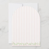 Carte d'information de mariage à rayures roses suc (Dos)