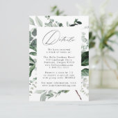 Carte d'information de mariage Abundant Greenery (Debout devant)