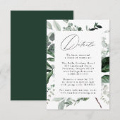 Carte d'information de mariage Abundant Greenery (Devant / Derrière)