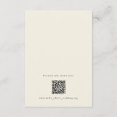 Carte d'information de mariage avec code QR Ivory (Dos)