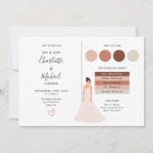 Carte d'information de mariage avec script de sign (Dos)