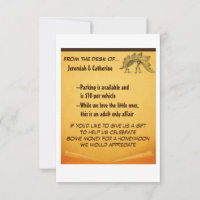 Carte d'information de mariage aventure vintage v2