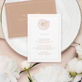 Carte d'information de mariage Beige Sea Shell Bea