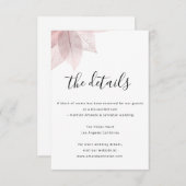 Carte d'information de mariage Blanc (Devant / Derrière)