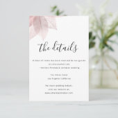 Carte d'information de mariage Blanc (Debout devant)